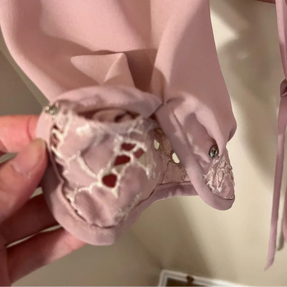 Vintage Blush Pink Embroidered Blouse - Picture 5 of 7